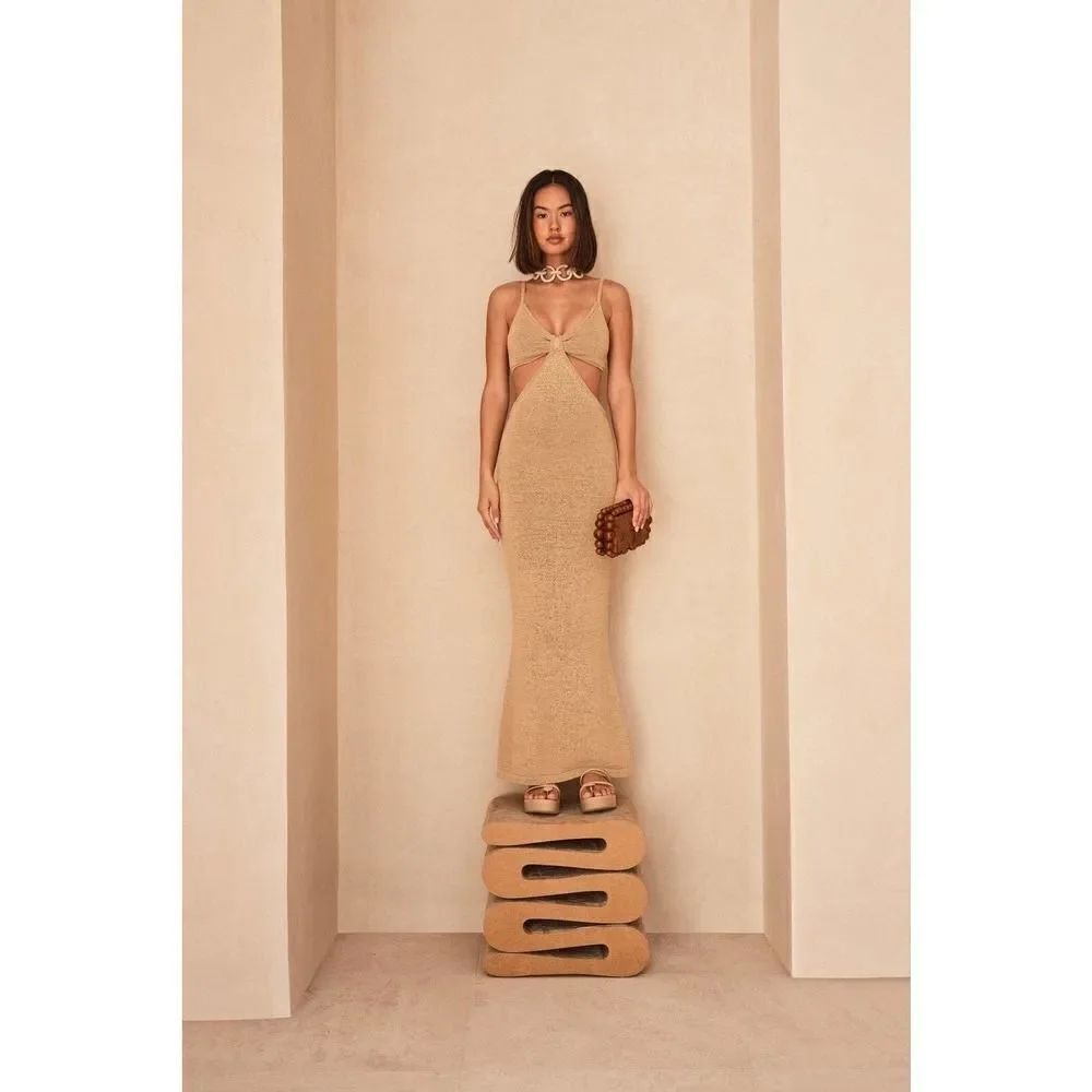 cult gaia serita dress sand size Large